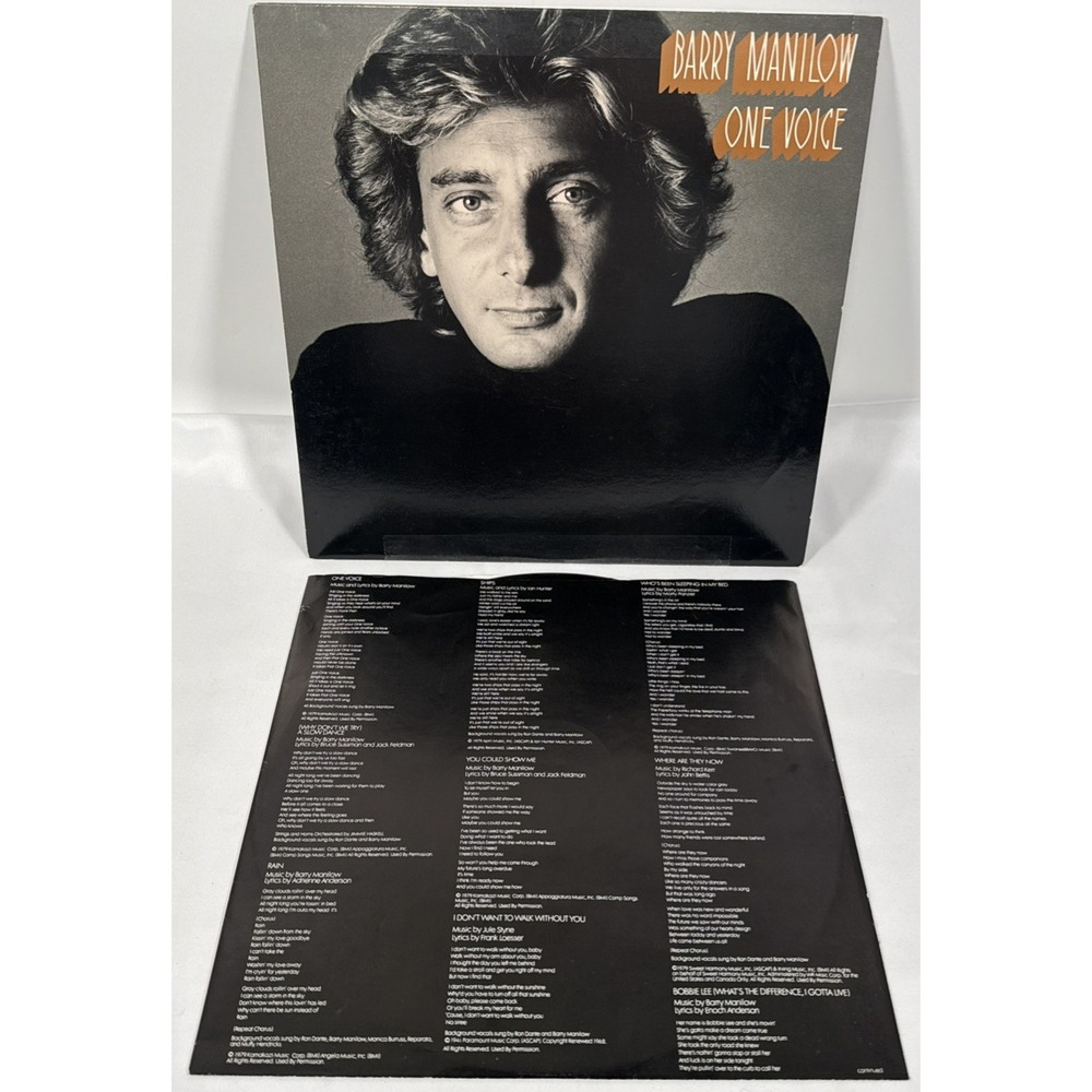Barry Manilow One Voice Vinyl LP 12" Black 1979 Arista AL 9505 Soft Rock Pop